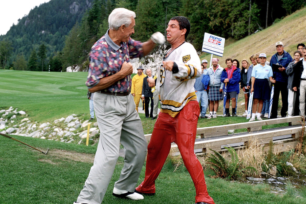 HAPPY GILMORE, Bob Barker, Adam Sandler, 1996, (c) Universal/courtesy Everett Collection  FILM STILL